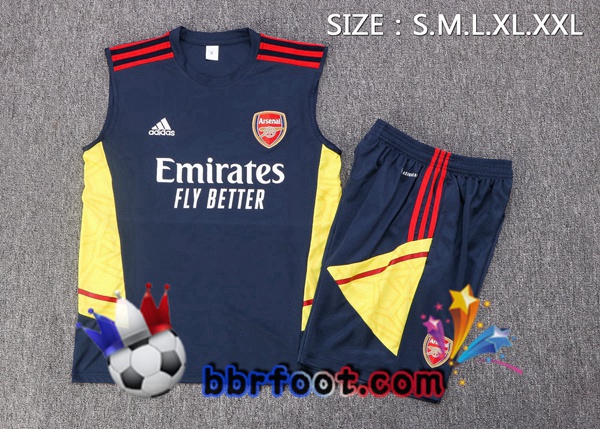 Gilet Foot Arsenal + Shorts Bleu Royal 2022/2023