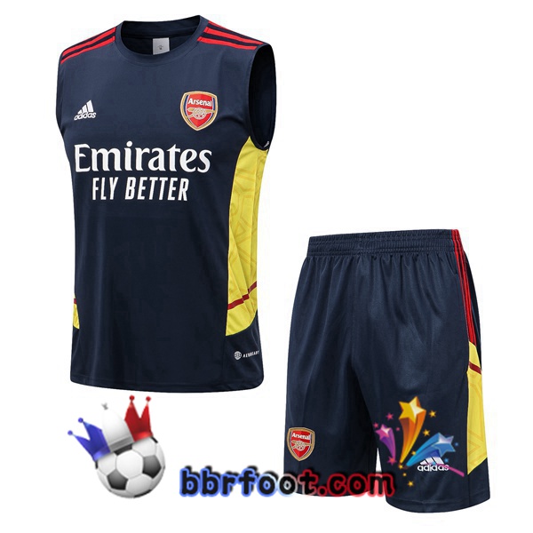 Gilet Foot Arsenal + Shorts Bleu Royal 2022/2023