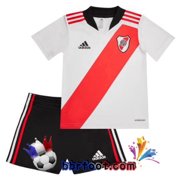 Maillot Foot River Plate Enfant Domicile Blanc Rouge 2022/2023
