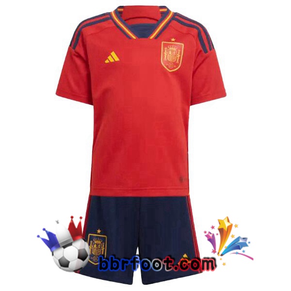 Maillot Foot Espagne Enfant Domicile Rouge 2022/2023