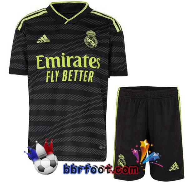 Maillot Foot Real Madrid Enfant Third Noir 2022/2023 Maillot Foot Real Madrid Enfant Third Noir 2022/2023