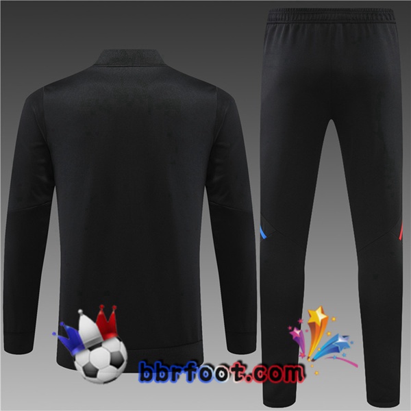 Veste Survetement Foot Lyon OL Noir 2022/2023