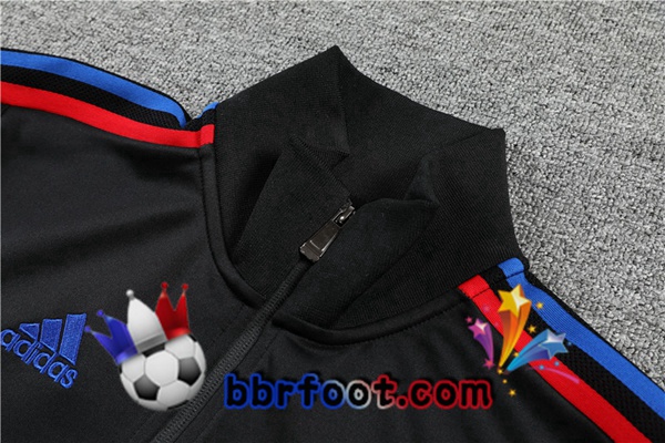 Veste Survetement Foot Lyon OL Noir 2022/2023