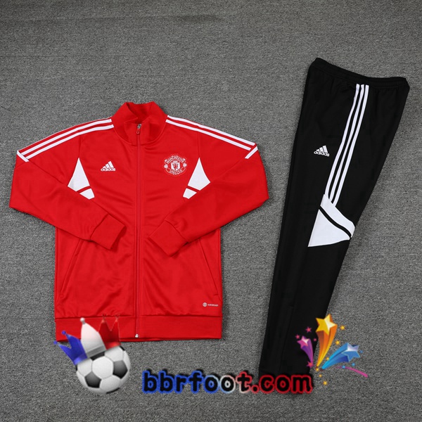 Veste Survetement Foot Manchester United Rouge 2022/2023