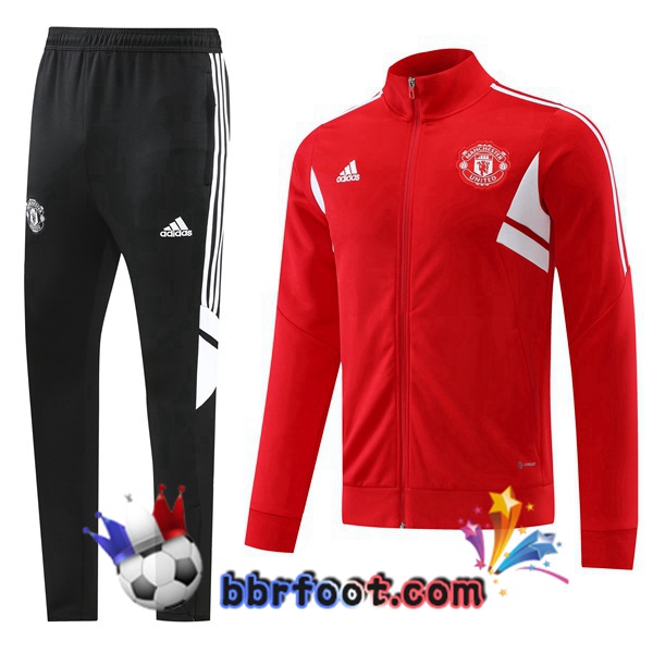 Veste Survetement Foot Manchester United Rouge 2022/2023