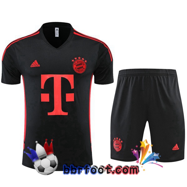 Training T-Shirts Bayern Munich + Shorts Noir 2022/2023