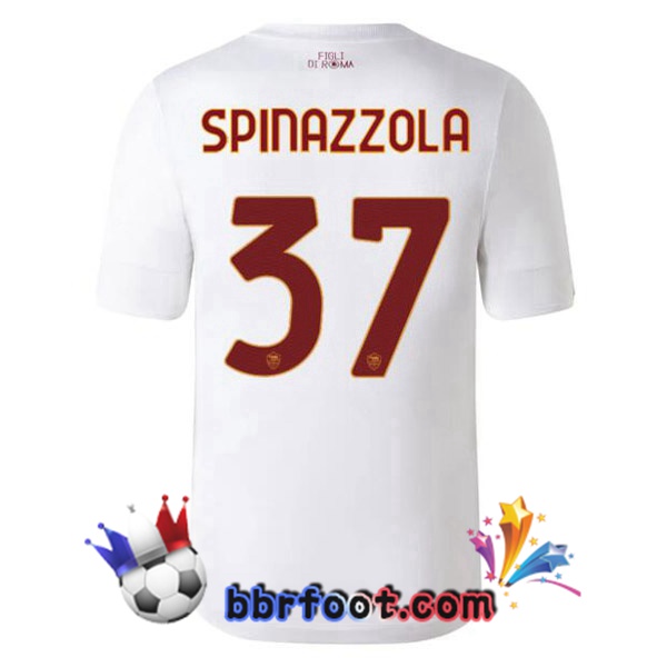 Maillot Foot AS Roma (SPINAZZOLA 37) Exterieur Blanc 2022/2023