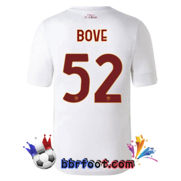 Maillot Foot AS Roma (BOVE 52) Exterieur Blanc 2022/2023