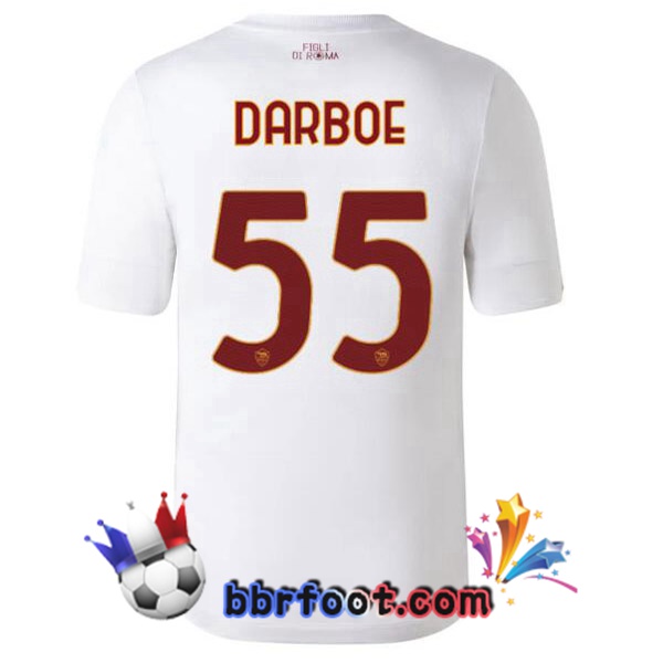 Maillot Foot AS Roma (DARBOE 55) Exterieur Blanc 2022/2023