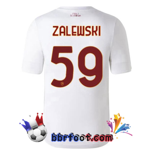 Maillot Foot AS Roma (ZALEWSKI 59) Exterieur Blanc 2022/2023