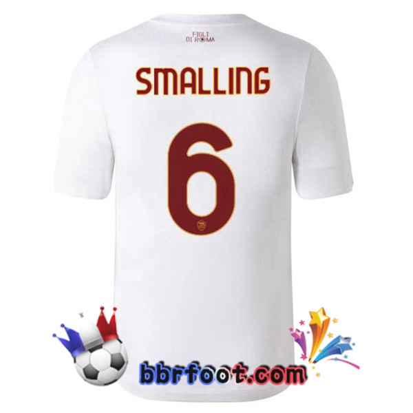 Maillot Foot AS Roma (SMALLING 6) Exterieur Blanc 2022/2023