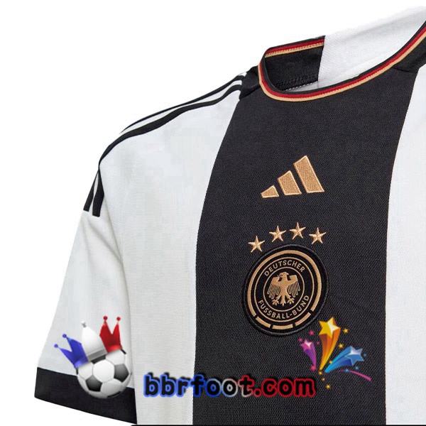Maillots Equipe de Allemagne Domicile Noir Blanc 2022/2023