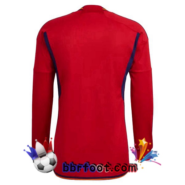 Maillots Equipe de Espagne Domicile Manche longue Rouge 2022/2023