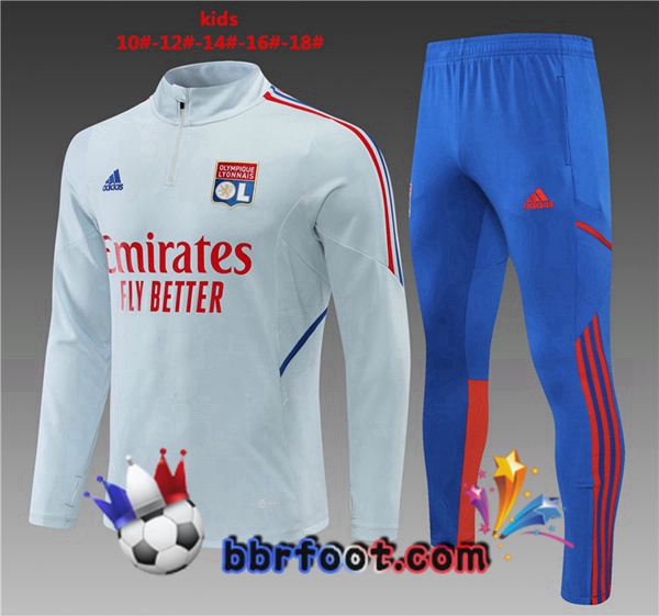 Survetement Foot Lyon OL Enfant Gris 2022/2023