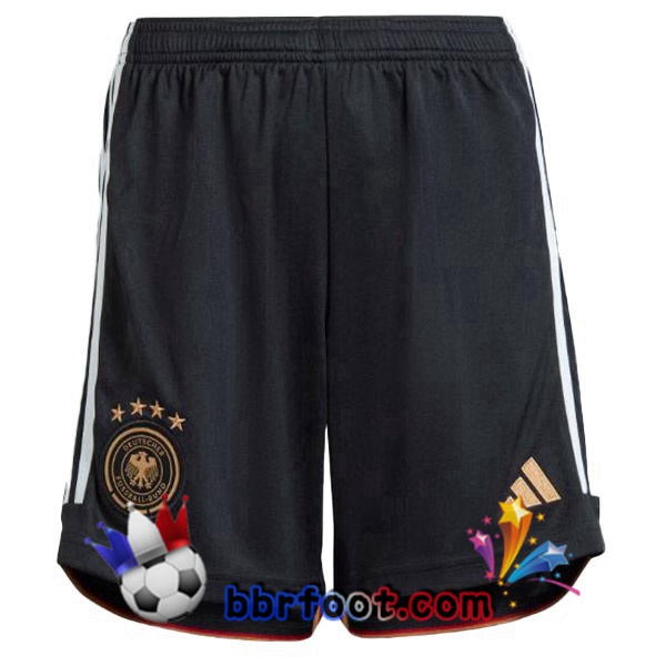 Short Foot Allemagne Domicile Noir Blanc 2022/2023