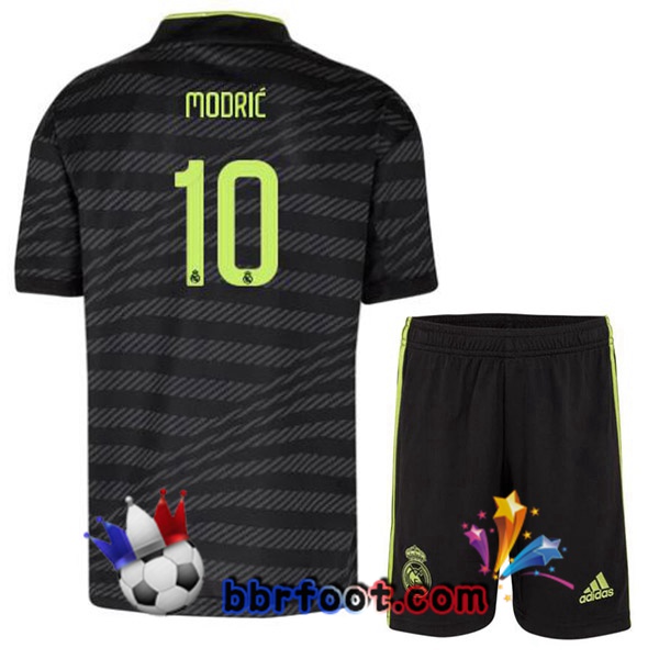 Maillot Foot Real Madrid (Modrić 10) Enfant Third Noir 2022/2023