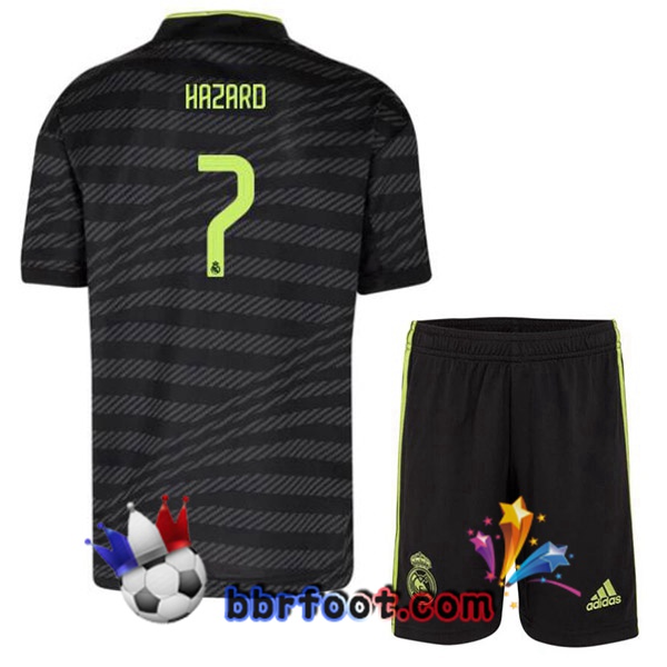 Maillot Foot Real Madrid (Hazard 7) Enfant Third Noir 2022/2023