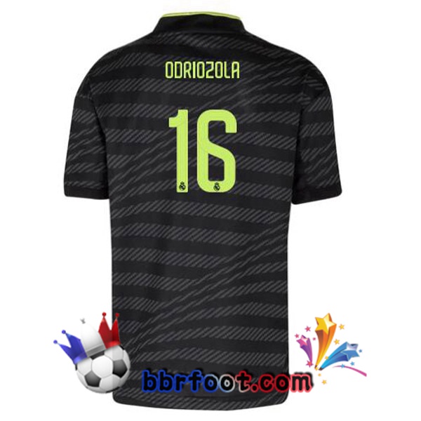 Maillot Foot Real Madrid (Odriozola 16) Third Noir 2022/2023
