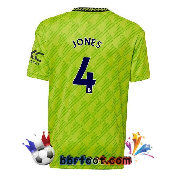Maillot Foot Manchester United (JONES 4) Third Vert 2022/2023