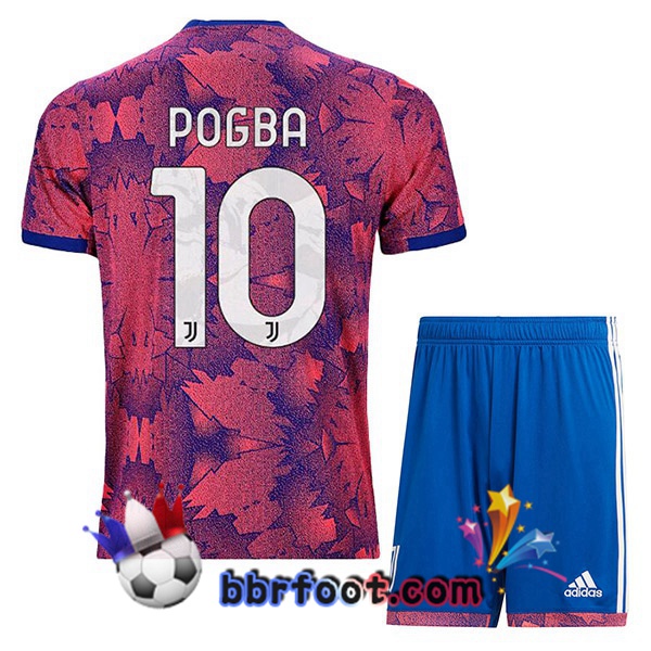 Maillot Foot Juventus (POGBA 10) Enfant Exterieur Rose 2022/2023