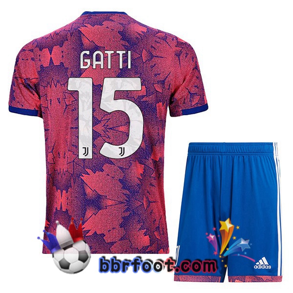 Maillot Foot Juventus (GATTI 15) Enfant Exterieur Rose 2022/2023 Maillot Foot Juventus (GATTI 15) Enfant Exterieur Rose 2022/2023