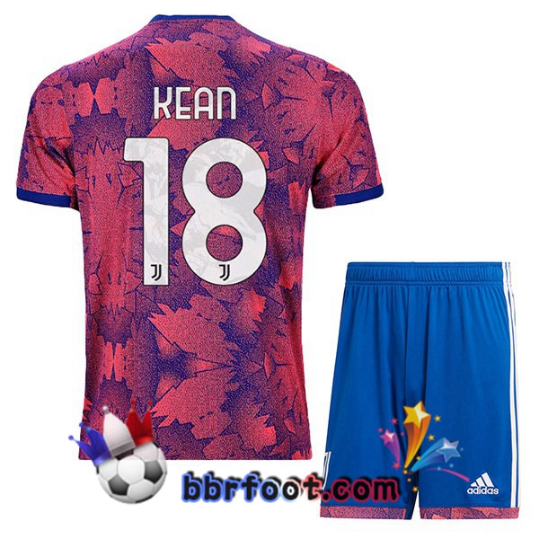 Maillot Foot Juventus (KEAN 18) Enfant Exterieur Rose 2022/2023