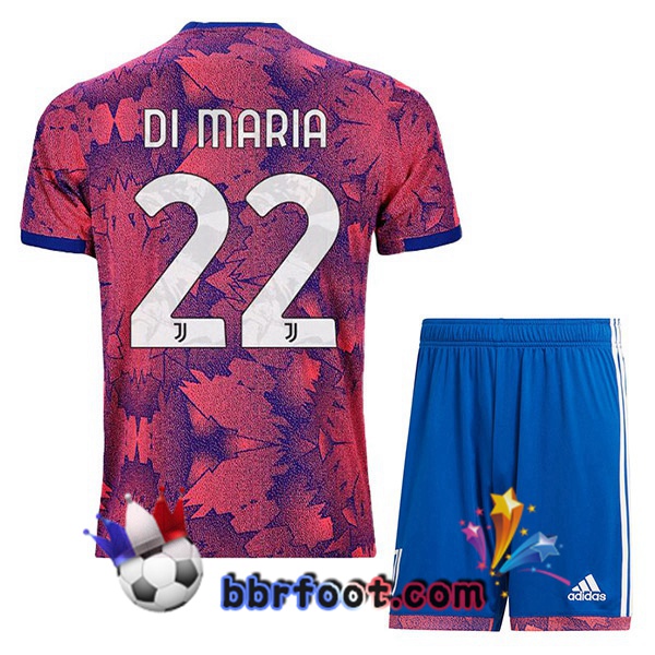 Maillot Foot Juventus (DI MARIA 22) Enfant Exterieur Rose 2022/2023