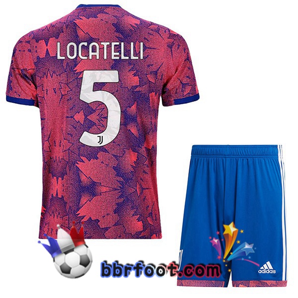 Maillot Foot Juventus (LOCATELLI 5) Enfant Exterieur Rose 2022/2023