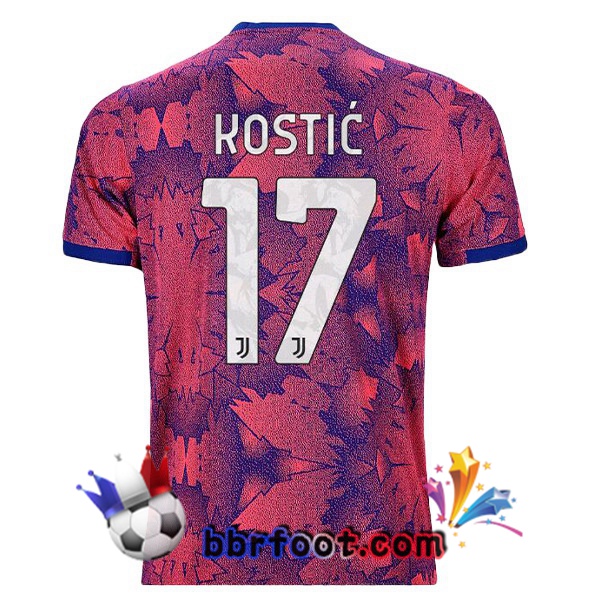 Maillot Foot Juventus (KOSTIĆ 17) Exterieur Rose 2022/2023