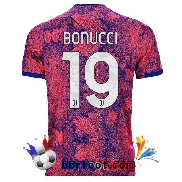 Maillot Foot Juventus (BONUCCI 19) Exterieur Rose 2022/2023