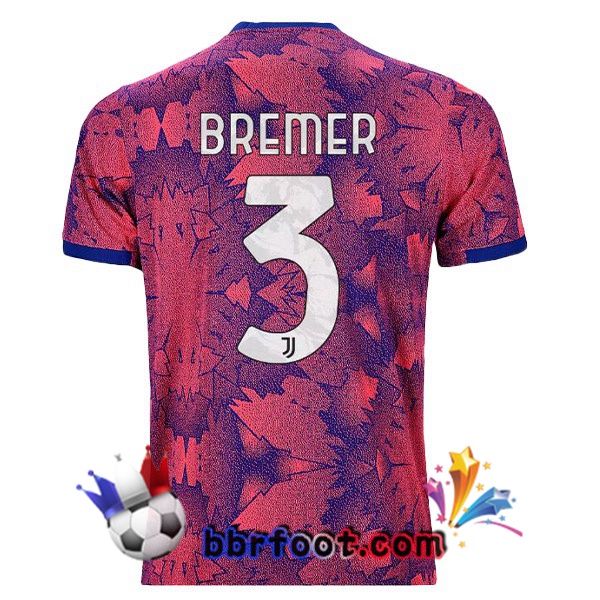 Maillot Foot Juventus (BREMER 3) Exterieur Rose 2022/2023