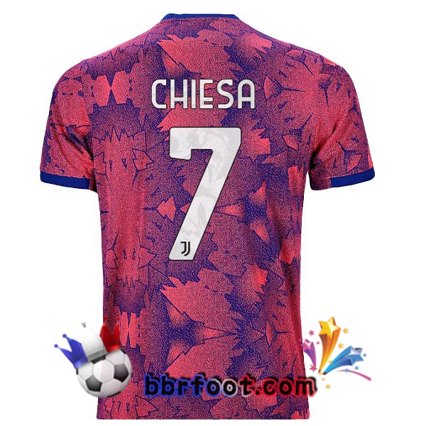 Maillot Foot Juventus (CHIESA 7) Exterieur Rose 2022/2023