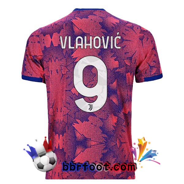 Maillot Foot Juventus (VLAHOVIĆ 9) Exterieur Rose 2022/2023