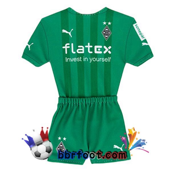 Maillot Foot Monchengladbach Enfant Exterieur Vert 2022/2023