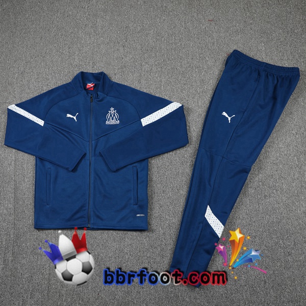 Veste Survetement Foot Marseille OM Bleu Royal 2022/2023