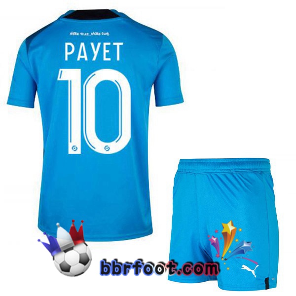 Maillot Foot Marseille OM (PAYET 10) Enfant Third Bleu 2022/2023