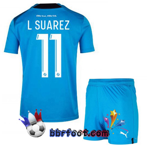 Maillot Foot Marseille OM (L SUAREZ 11) Enfant Third Bleu 2022/2023