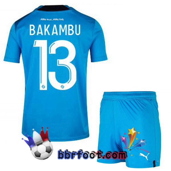 Maillot Foot Marseille OM (BAKAMBU 13) Enfant Third Bleu 2022/2023