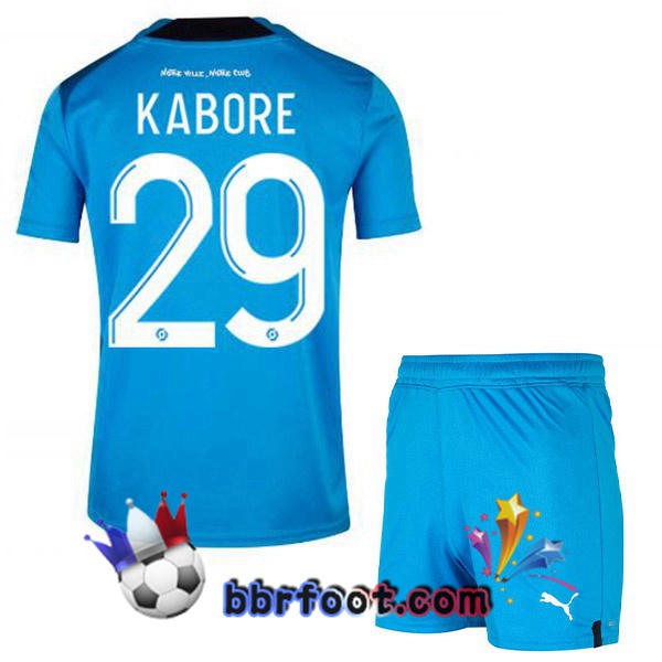 Maillot Foot Marseille OM (KABORE 29) Enfant Third Bleu 2022/2023