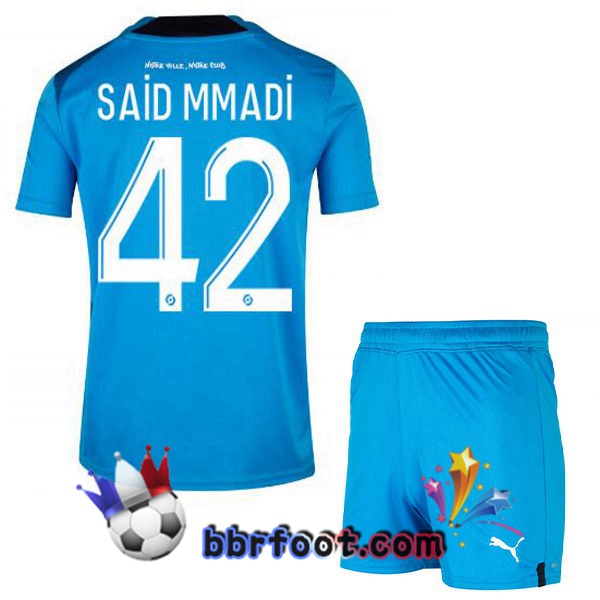 Maillot Foot Marseille OM (SAID MMADI 42) Enfant Third Bleu 2022/2023