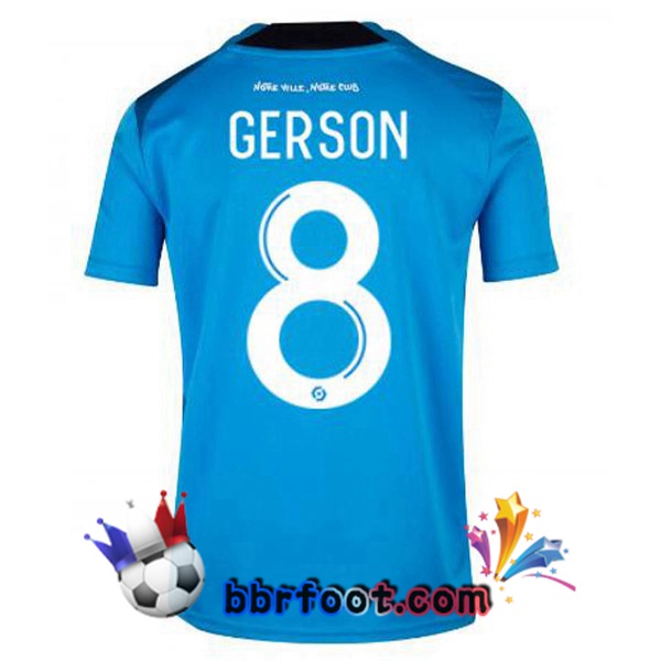 Maillot Foot Marseille OM (GERSON 8) Third Bleu 2022/2023 Maillot Foot Marseille OM (GERSON 8) Third Bleu 2022/2023