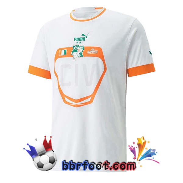 Maillots Equipe de Côte d'Ivoire Exterieur Blanc 2022/2023