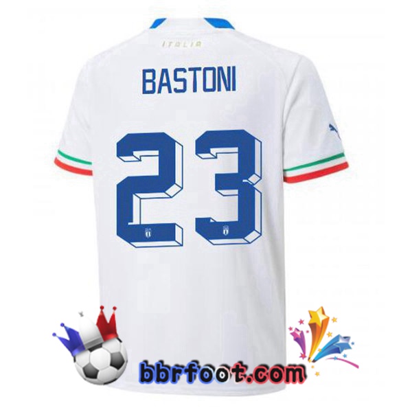Maillots Equipe de Italie(Bastoni 23)Exterieur Blanc 2022/2023