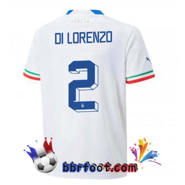 Maillots Equipe de Italie(Di Lorenzo 2)Exterieur Blanc 2022/2023