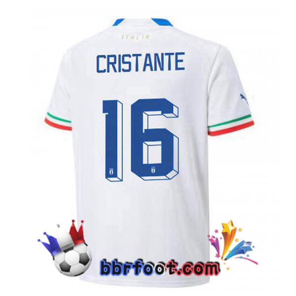 Maillots Equipe de Italie(Cristante 16)Exterieur Blanc 2022/2023