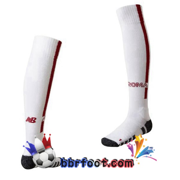 Chaussettes Foot AS Roma Exterieur Blanc 2022/2023