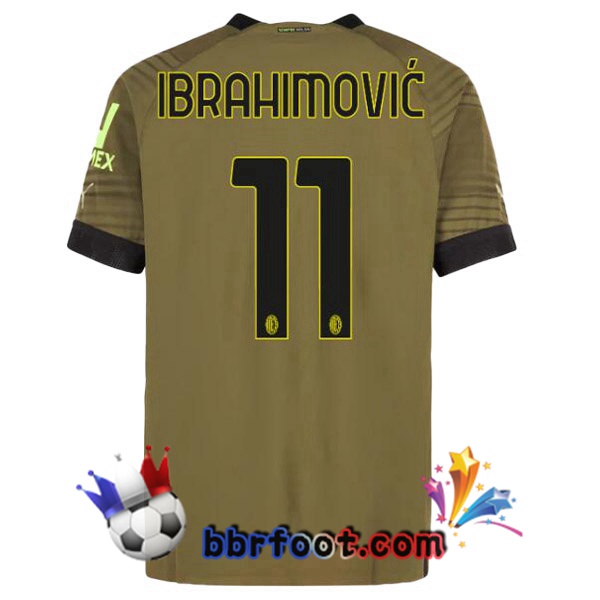 Maillot Foot AC Milan (IBRAHIMOVIĆ 11) Third Marron 2022/2023