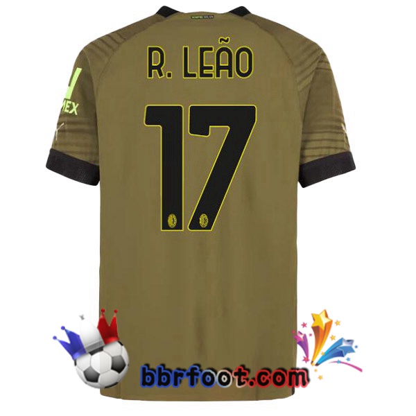 Maillot Foot AC Milan (R. LEÃO 17) Third Marron 2022/2023