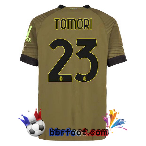 Maillot Foot AC Milan (TOMORI 23) Third Marron 2022/2023