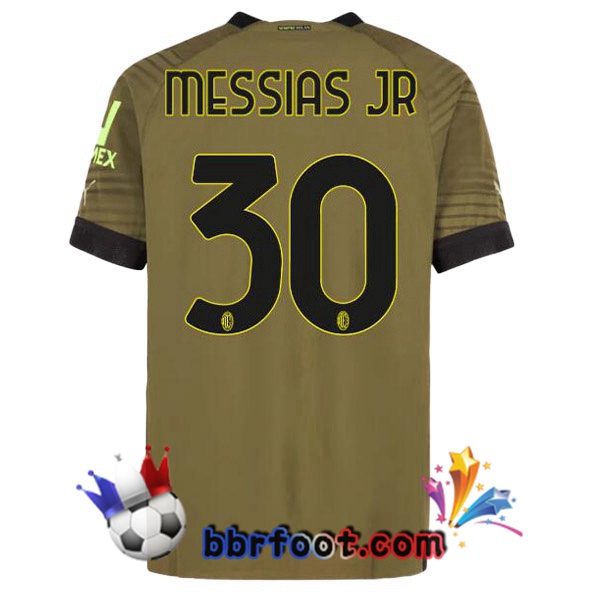 Maillot Foot AC Milan (MESSIAS JR 30) Third Marron 2022/2023